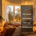 FIZZYTECH 40 LEDs 11 m Yellow Steady String Rice Lights (Pack of 10)