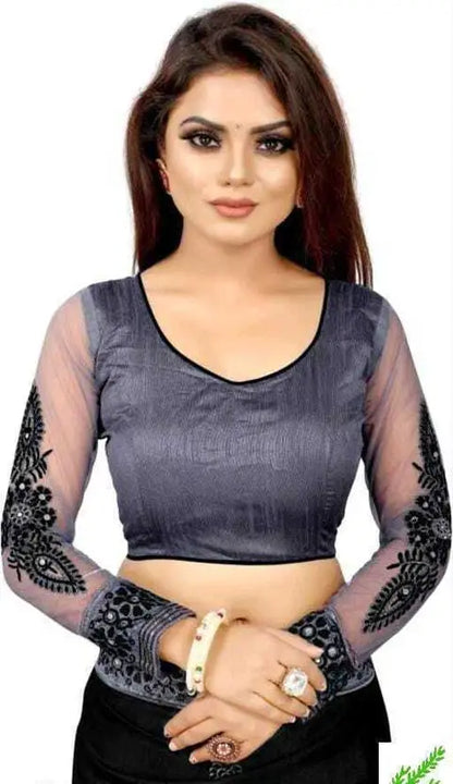 Embellished Daily Wear Art Silk Saree  (Black, Grey)