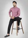 Men Slim Fit Solid Spread Collar Casual Shirt