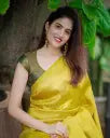 Woven, Self Design, Applique, Embellished Kanjivaram Jacquard, Art Silk Saree  (Yellow)